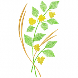 Flowers And Tree Embroidery Design 10